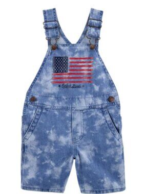 OshKosh B’Gosh Americana Shortall 18M Toddler Boy Overalls Patriotic Summer
